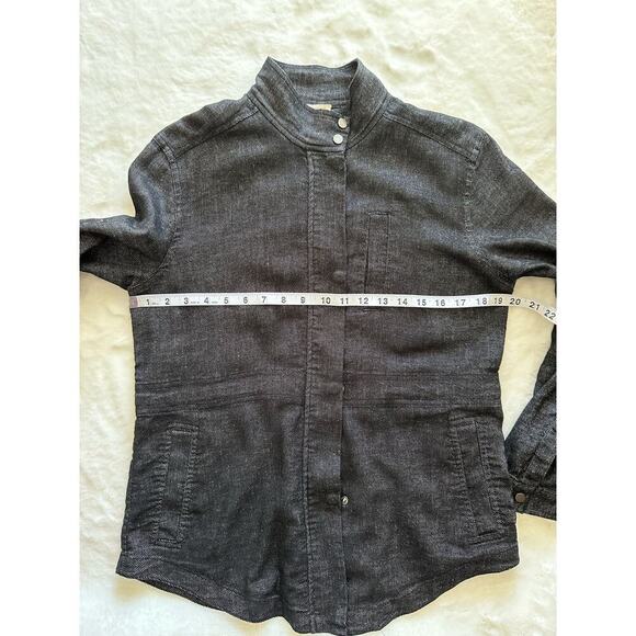 Eileen Fisher Women’s Denim Jacket 53%cotton 45%linen Full Zip Unlined Size PM - Picture 11 of 12